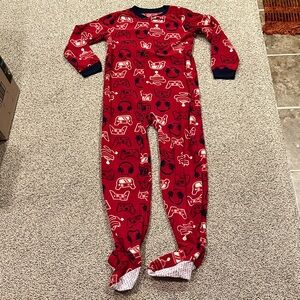 Carters Red Big Kids One-Piece Pajamas with Game Controller Print